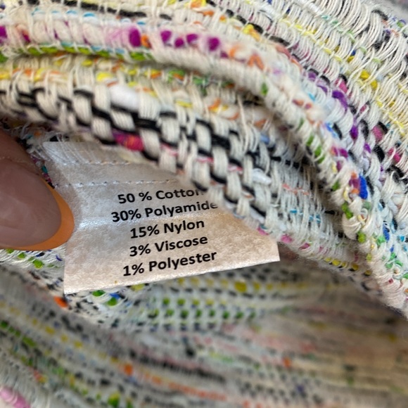 Sara Campbell Tweed Pom Pom T-Shirt Top Size 4 - Picture 8 of 11